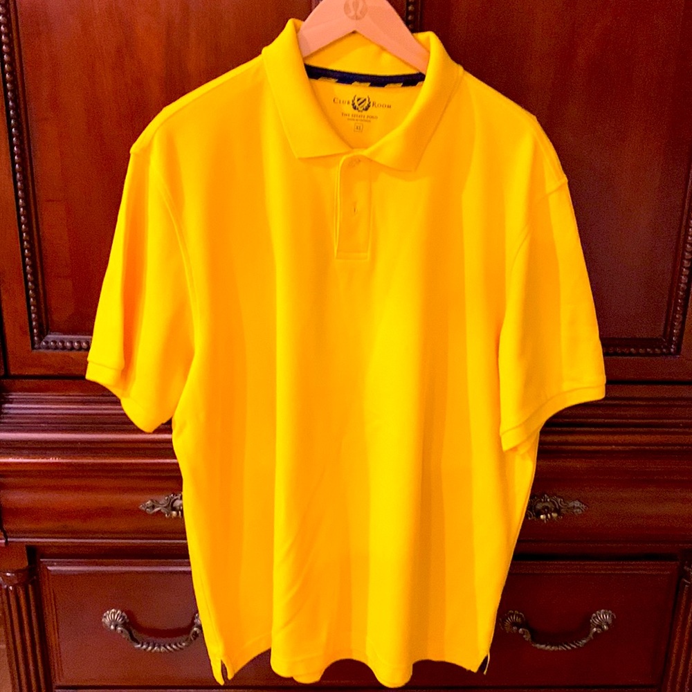 Mens CLUB ROOM estate polo XL yellow